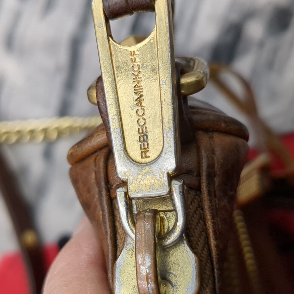 Rebecca Minkoff brown leather and gold bag - Picture 7 of 16